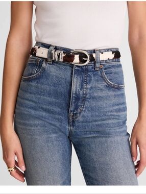 New Triple Metal Keeper Leather  Belt Nx729 L Large